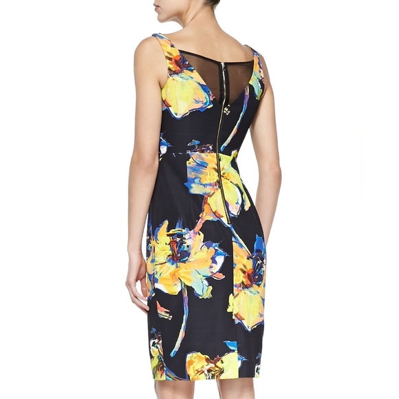 NWT Milly Pop Art Ella Floral Midi Dress - Size 4 - Picture 10 of 11